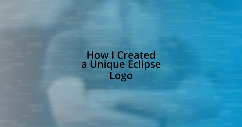 How I Created a Unique Eclipse Logo