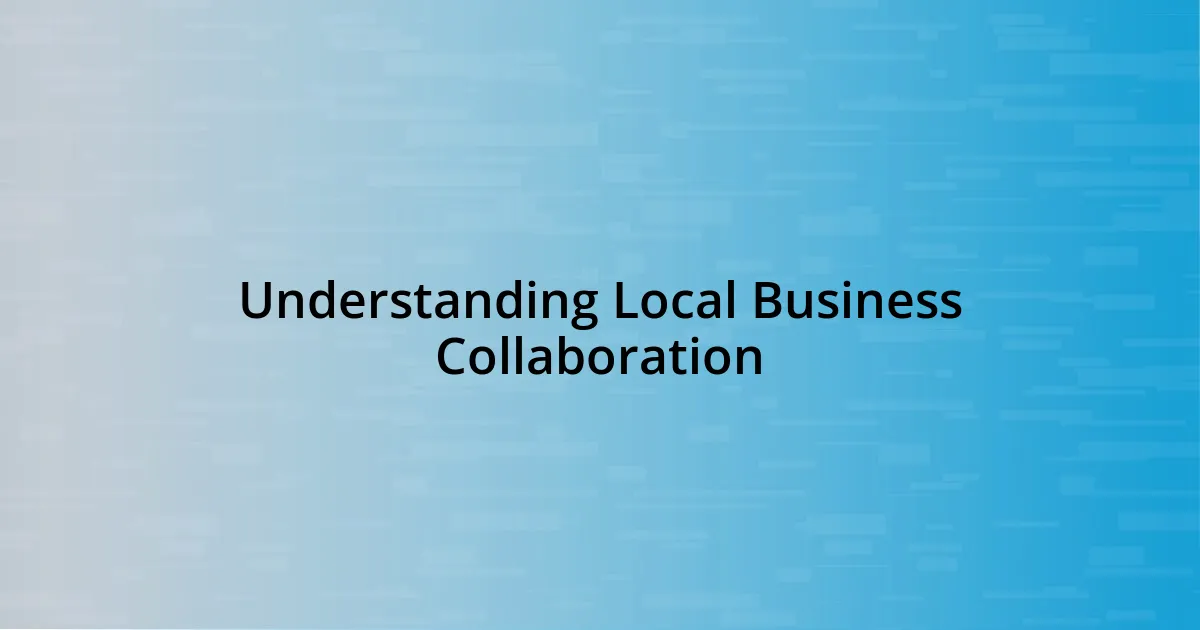 Understanding Local Business Collaboration